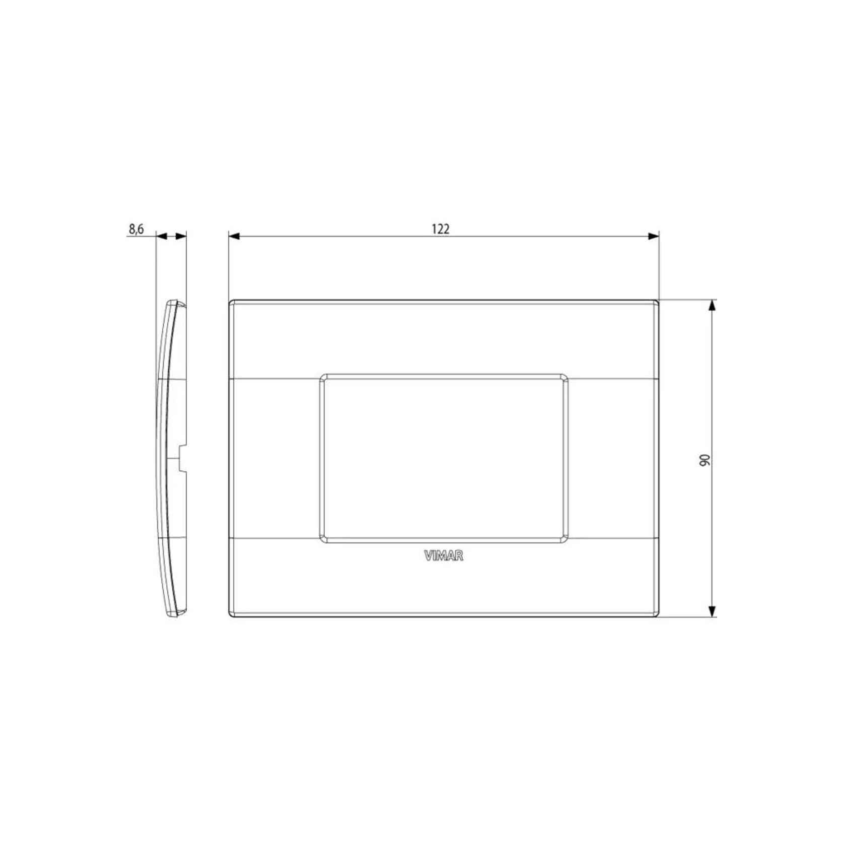 Vimar Eikon Arke Light Switches | Aluminium gallery detail image