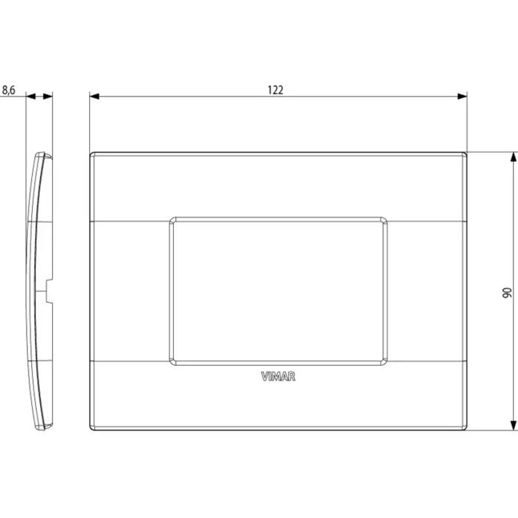 Vimar Eikon Arke Light Switches | Aluminium gallery detail image