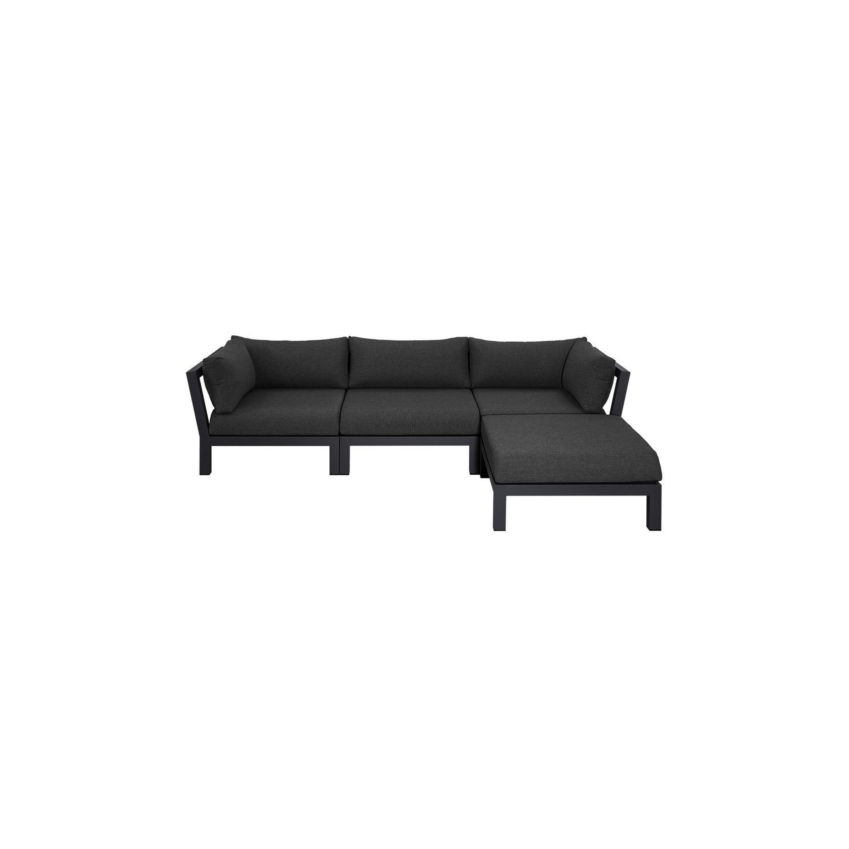 Newport Aluminium Outdoor Armless Sofa Set - 4PCS gallery detail image