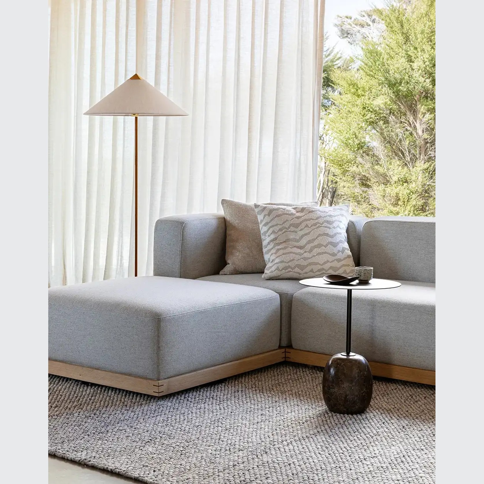 Baya Aspen Cushion - Sand | 55 x 55cm gallery detail image