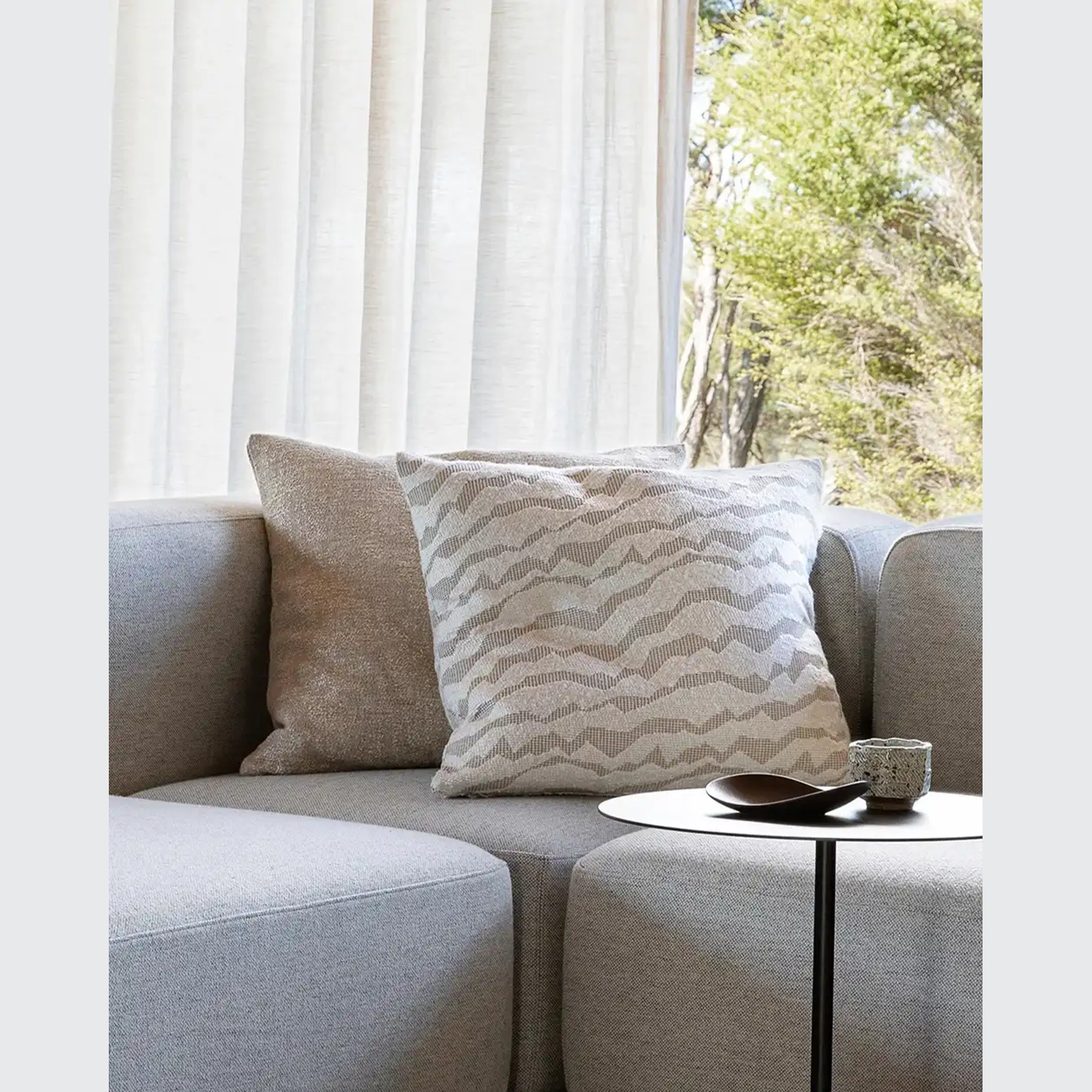 Baya Aspen Cushion - Sand | 55 x 55cm gallery detail image