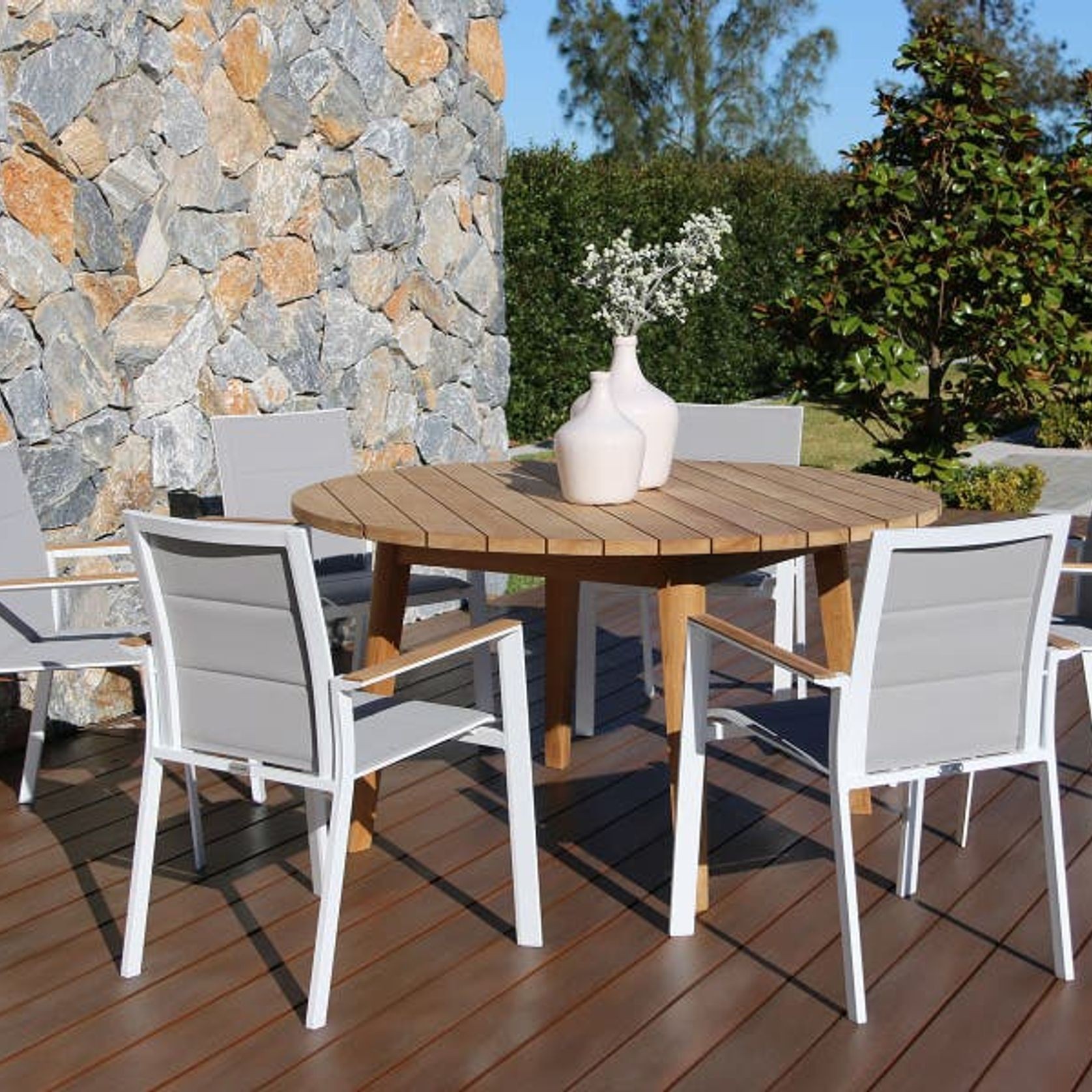 Atoll 140 Round Table with Triana Chairs 7pc gallery detail image