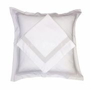 Ava Collection European Pillowcase Set - Champagne Trim gallery detail image