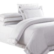 Ava Collection | Quilt Cover Set | Sand Trim - Queen gallery detail image