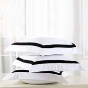 Ava Collection European Pillowcase Set - Black Trim gallery detail image