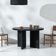 Avus Round Table in Black gallery detail image