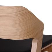 Merano Kitchen Stool - Natural Oak - Black Pad - by TON gallery detail image