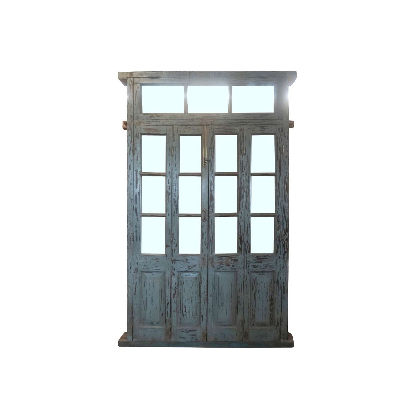 Vintage Teak Door - Windowed, Blue gallery detail image