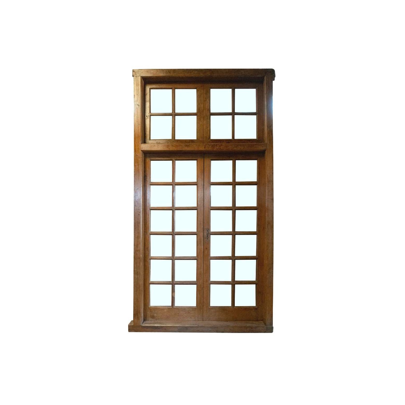 Vintage Teak Door - Windowed gallery detail image