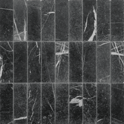 Nero Marquina Tumbled Tile 200x65mm gallery detail image