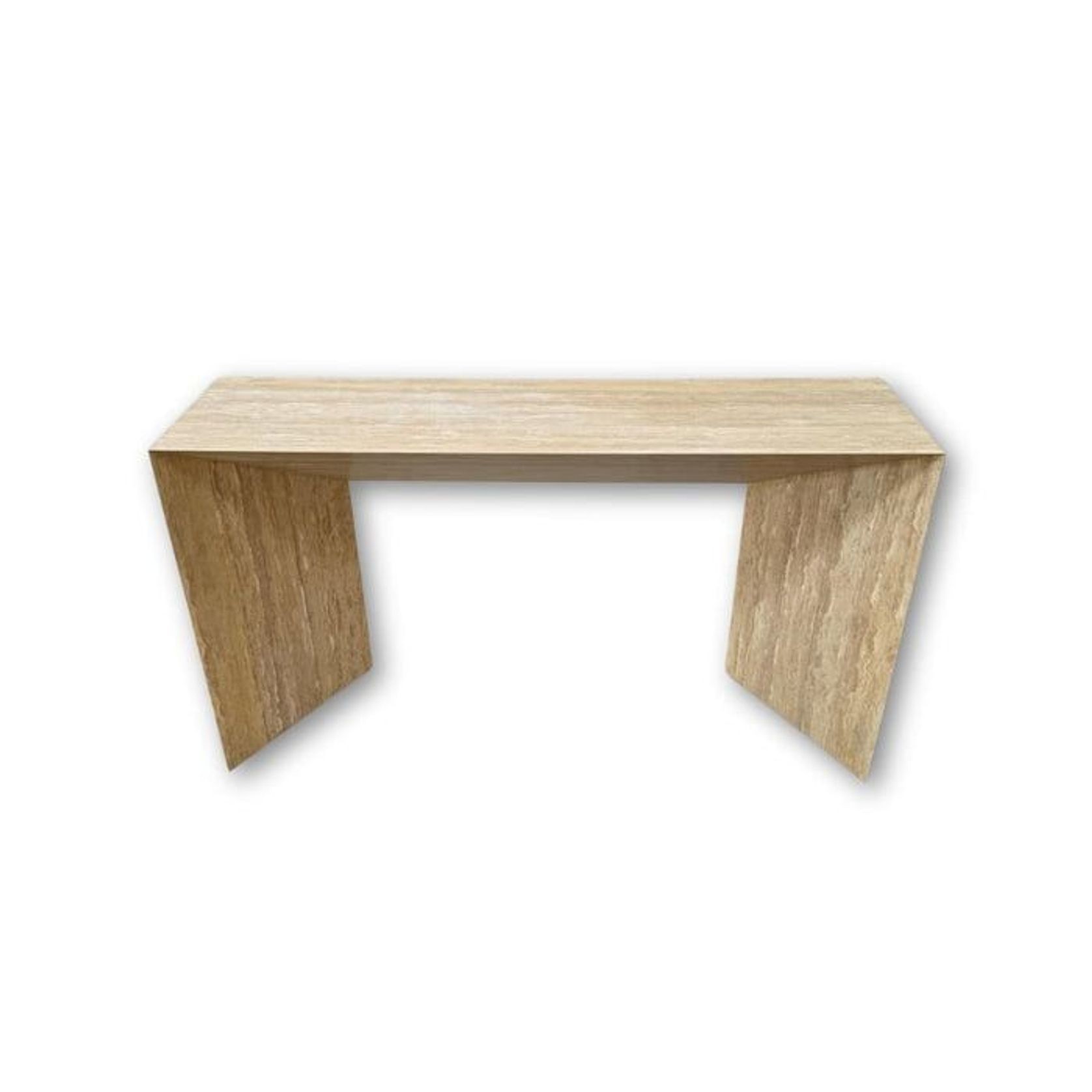 Wolf Hallway Console - Veincut Travertine | Natural Stone Co. gallery detail image
