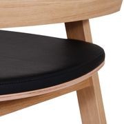 Merano Kitchen Stool - Natural Oak - Black Pad - by TON gallery detail image