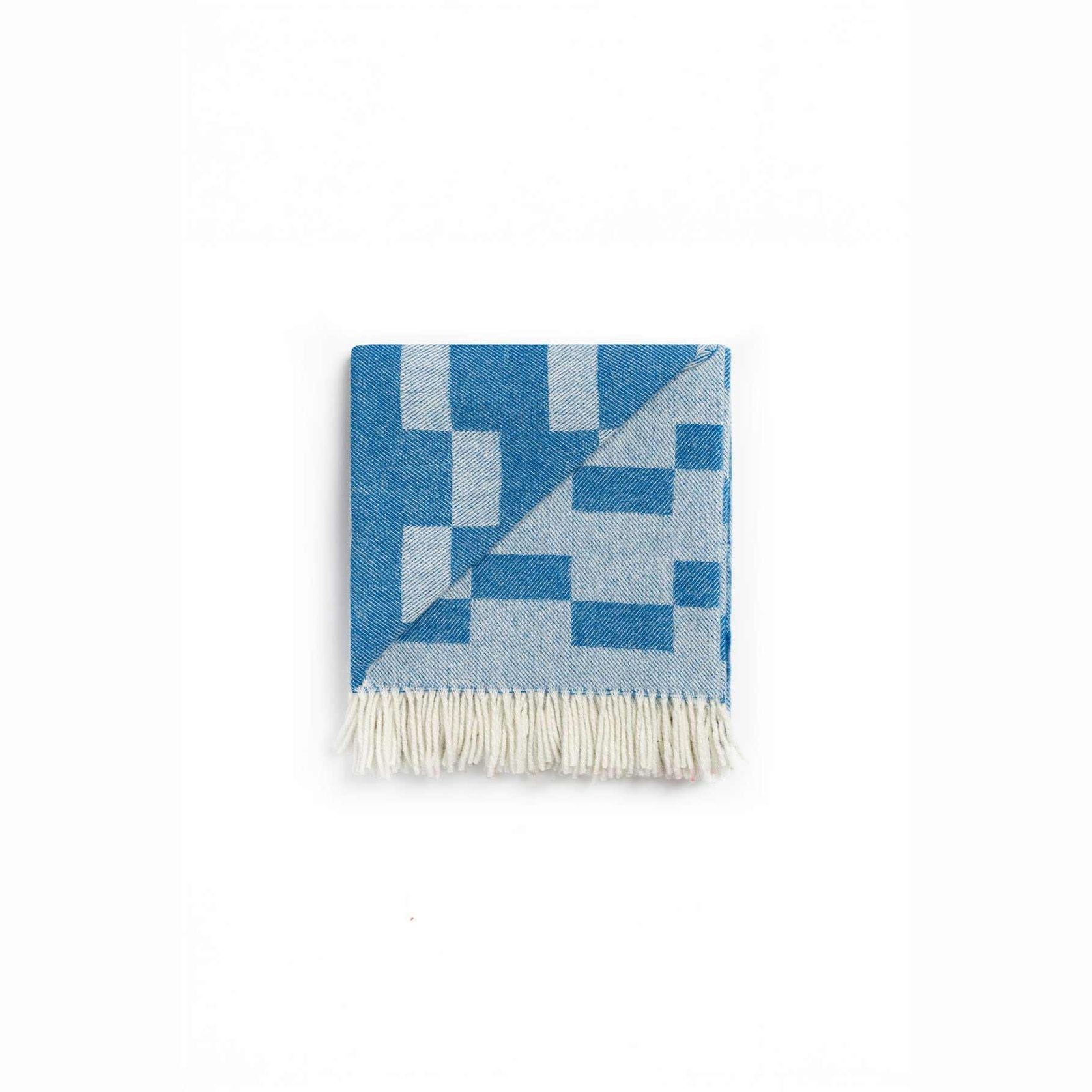 Ruanui Station Lambswool Throw - Backtrap Blue gallery detail image