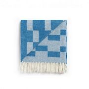 Ruanui Station Lambswool Throw - Backtrap Blue gallery detail image
