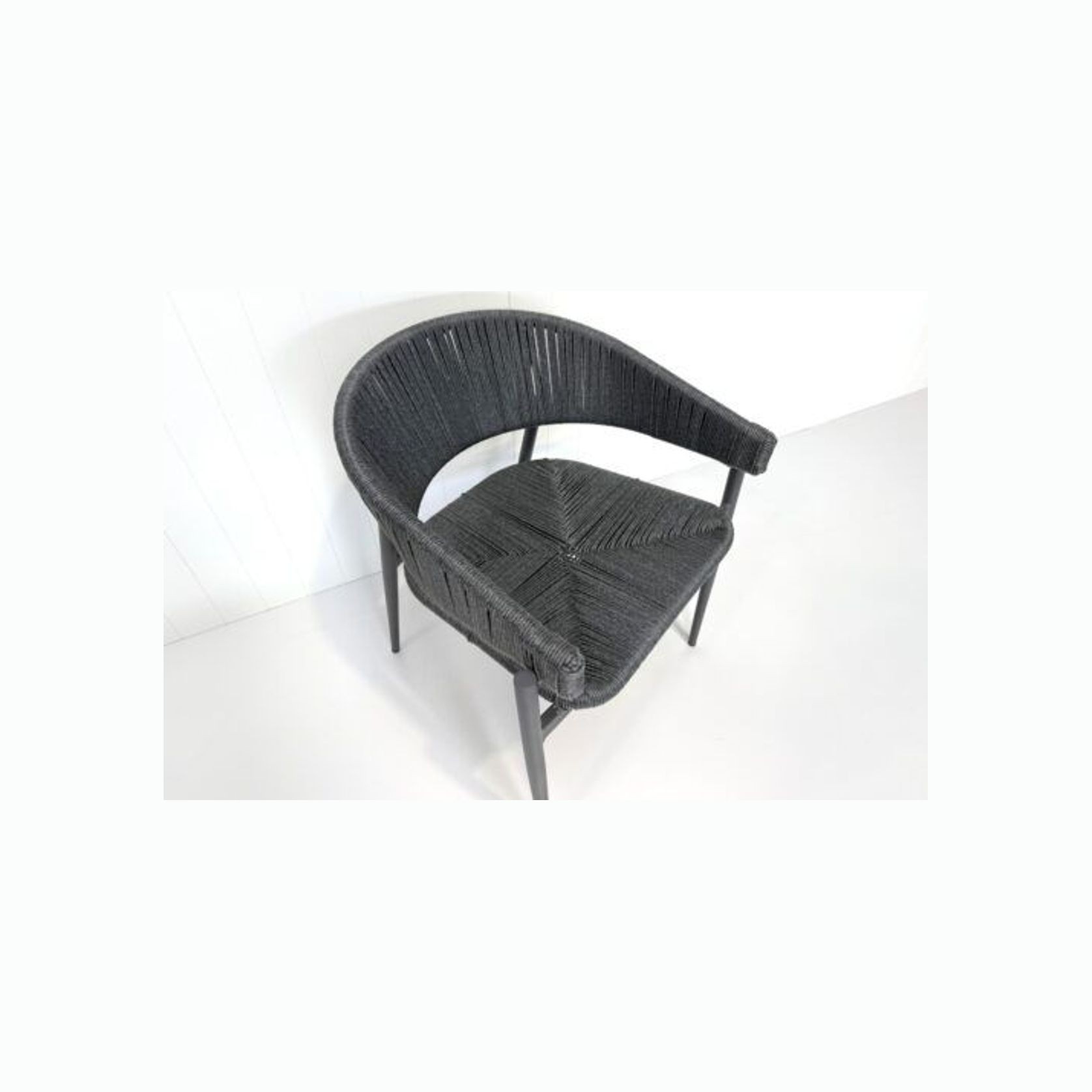 Bali Rattan Dining Chair - Charcoal gallery detail image