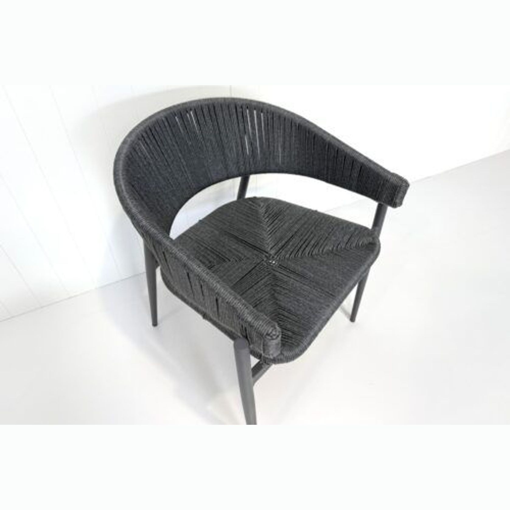 Bali Rattan Dining Chair - Charcoal gallery detail image