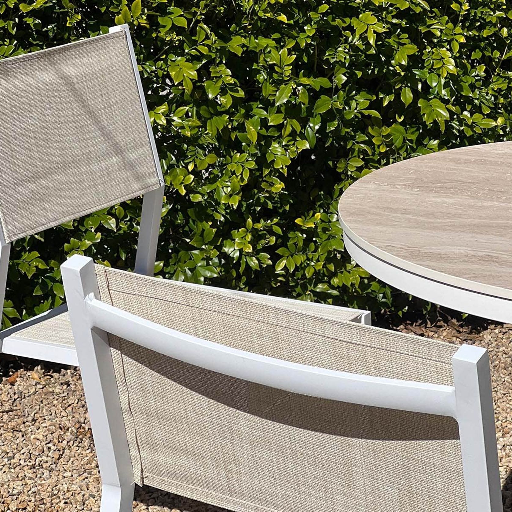 Adele Ceramic table with Balkoni Chairs 9pc gallery detail image
