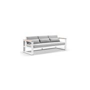 Balmoral 3 Seater Outdoor Aluminium and Teak Lounge gallery detail image