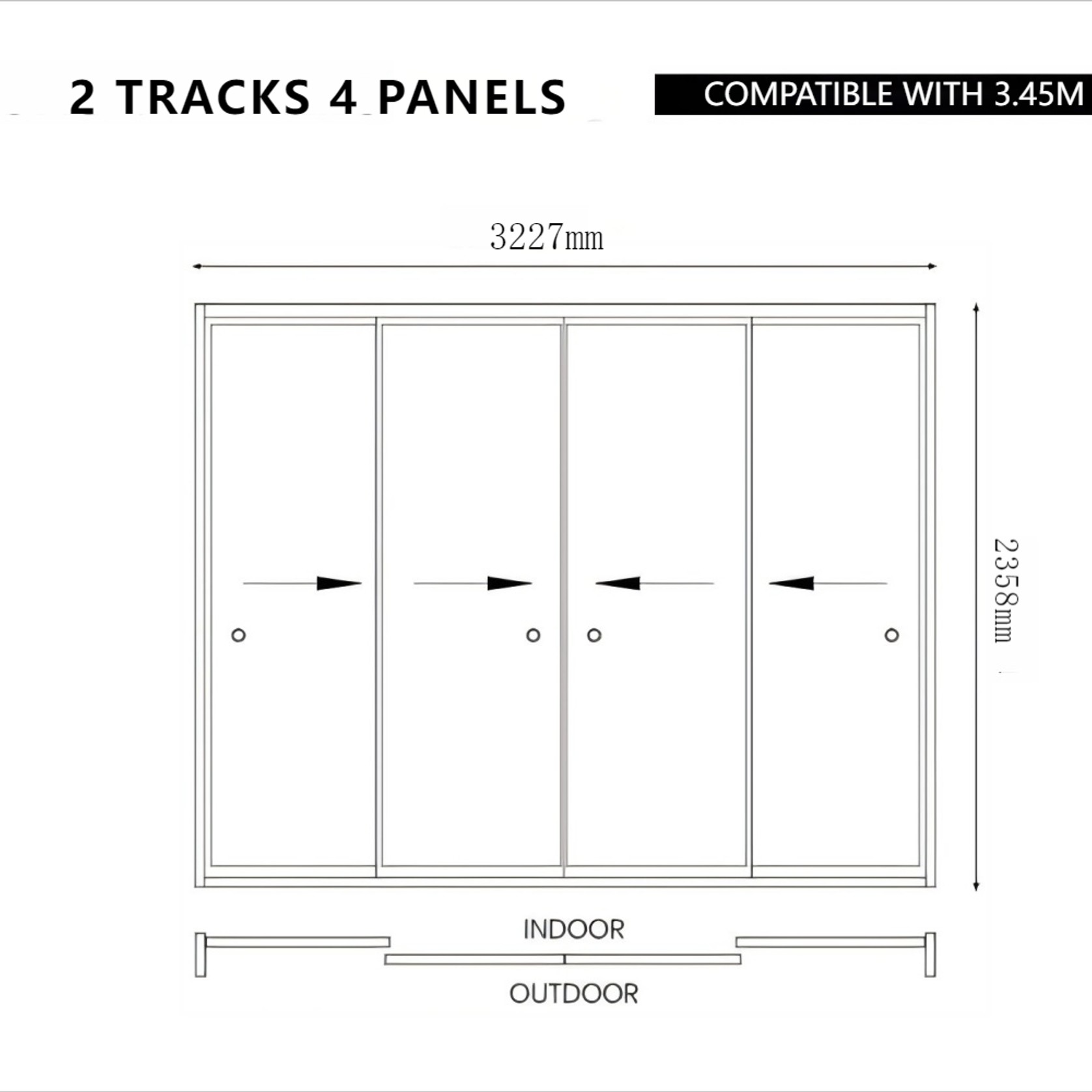 Glass Sliding Door For Baltic Freestanding Pergola gallery detail image