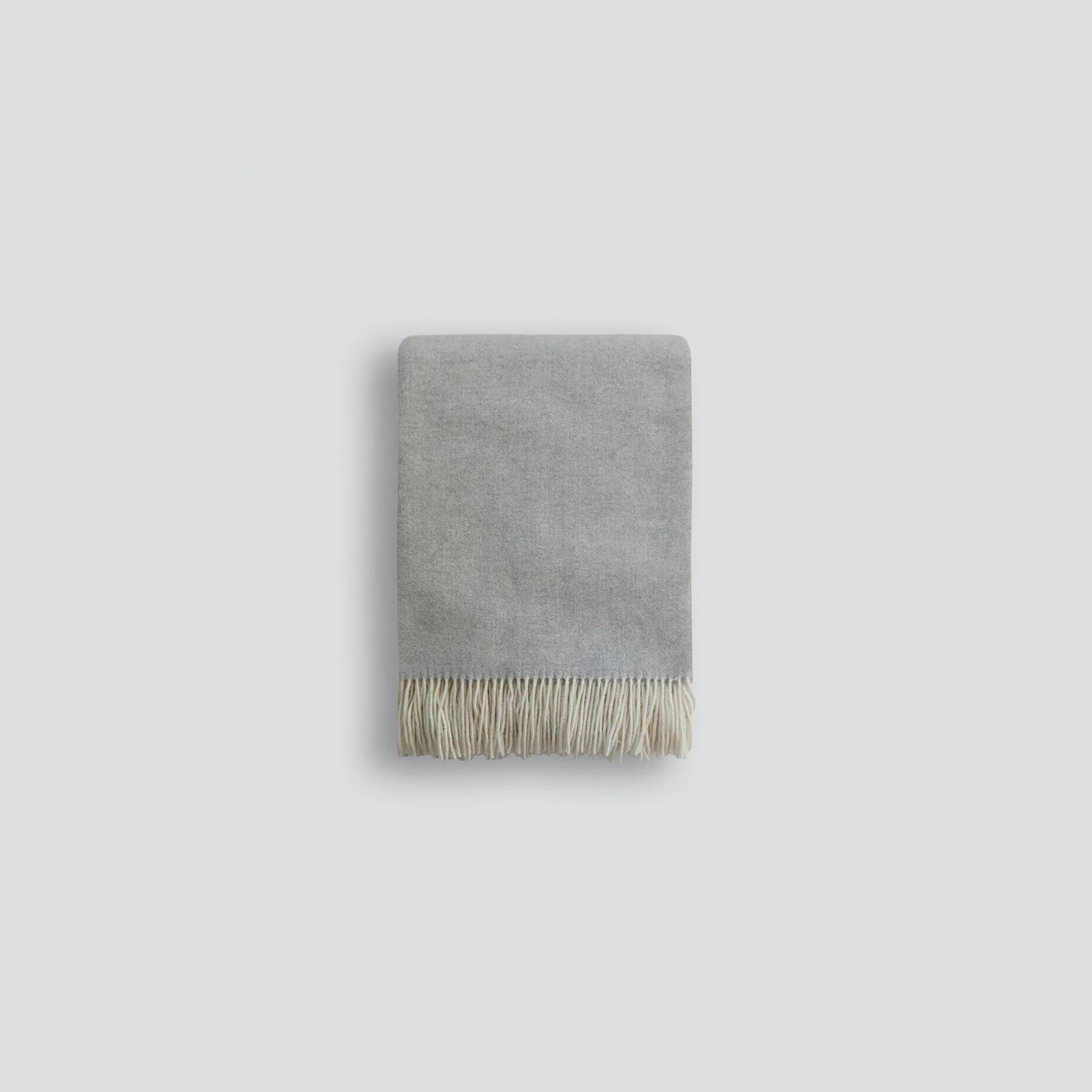 Baya Bambina Throw Blanket - Silver | Merino Wool and Cashmere gallery detail image