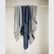 Baya Bambina Throw Blanket - Silver | Merino Wool and Cashmere gallery detail image