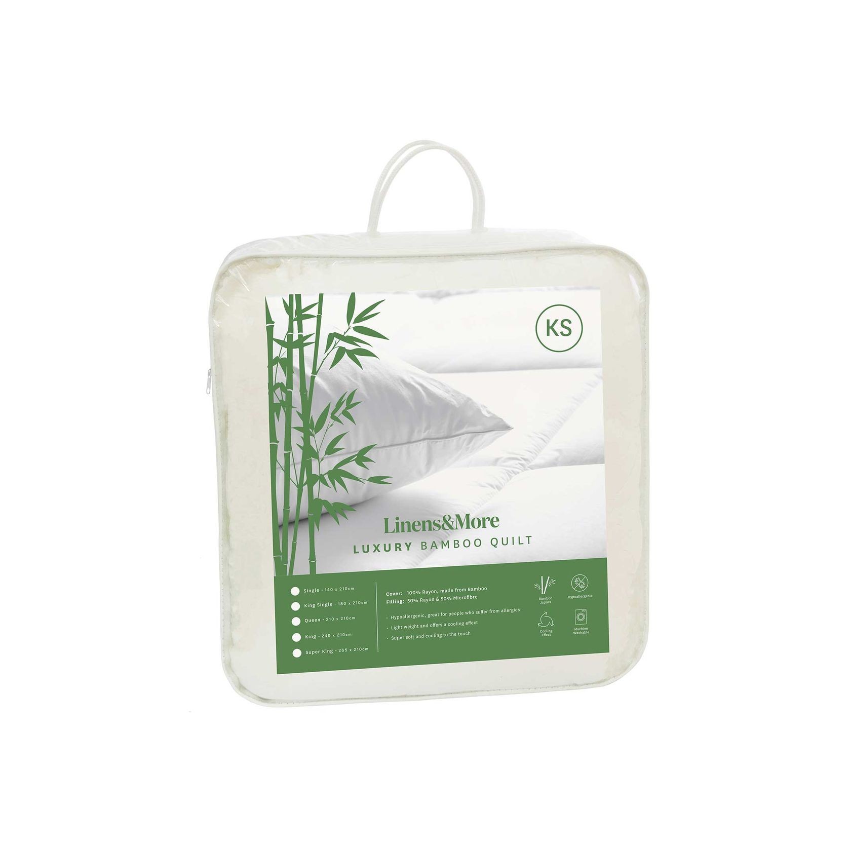 Bamboo Duvet King Single White ArchiPro NZ