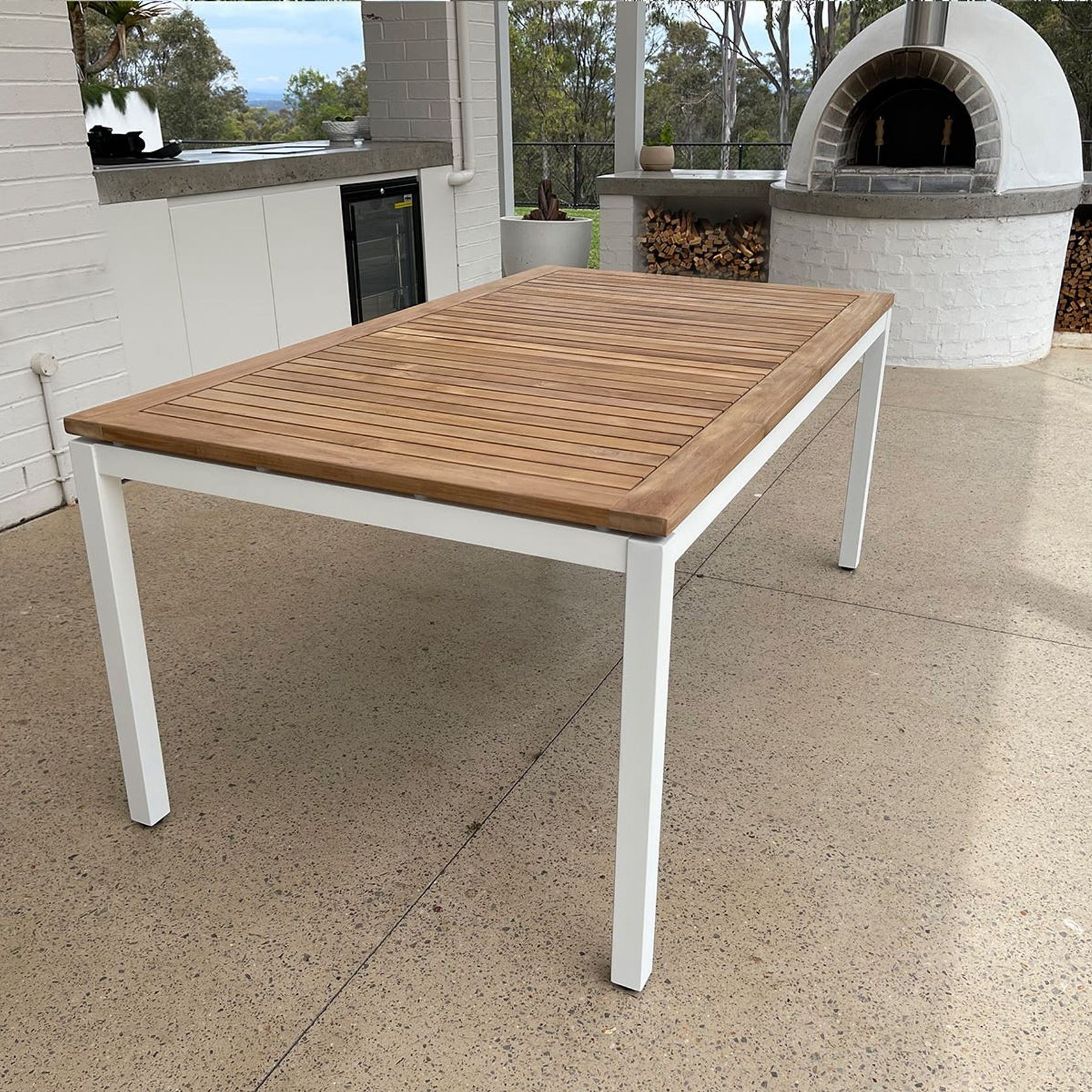 Barcelona Teak Dining Table 180 x 100cm gallery detail image