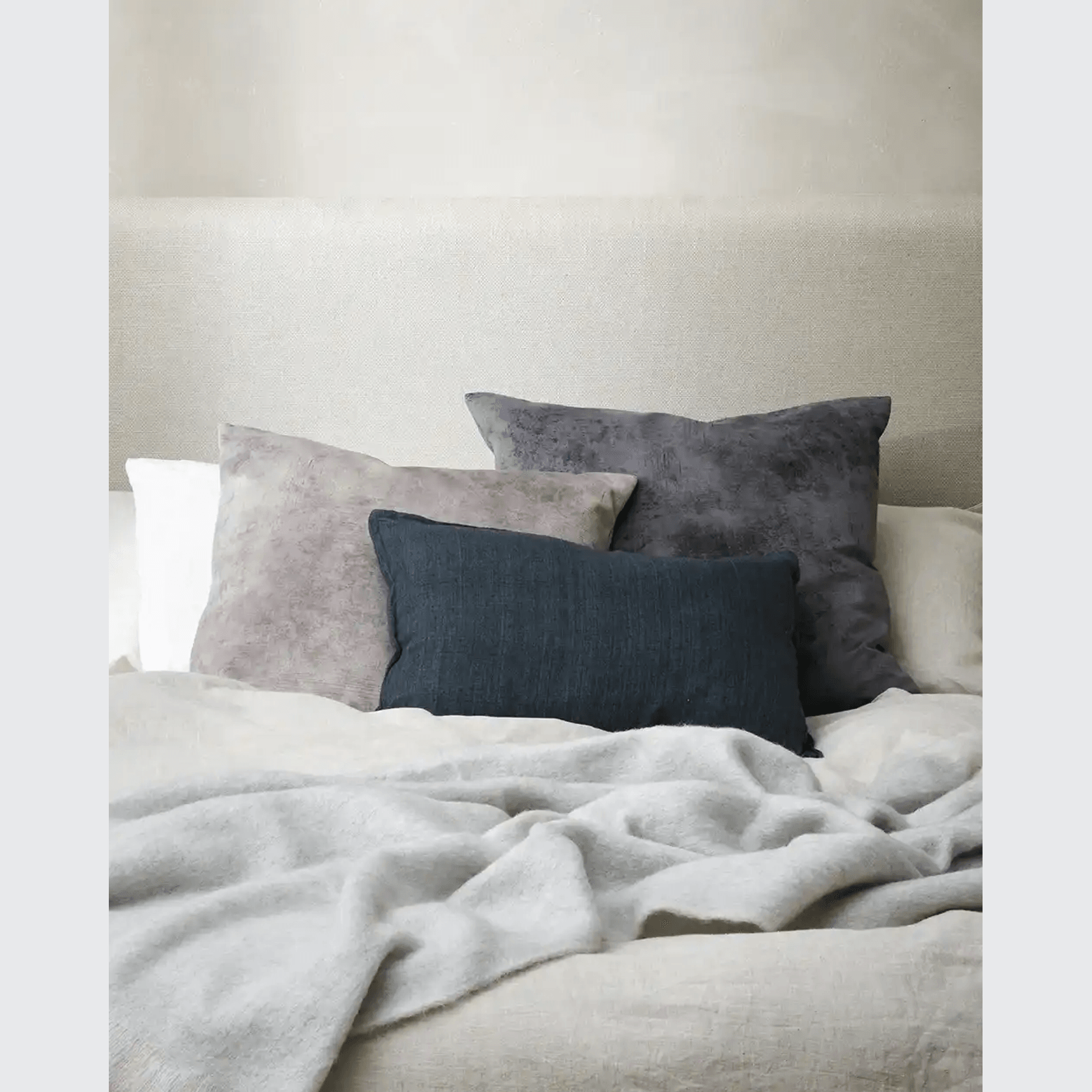 Baya Theo Velvet Cushion - Trout | Large 60 x 60cm gallery detail image