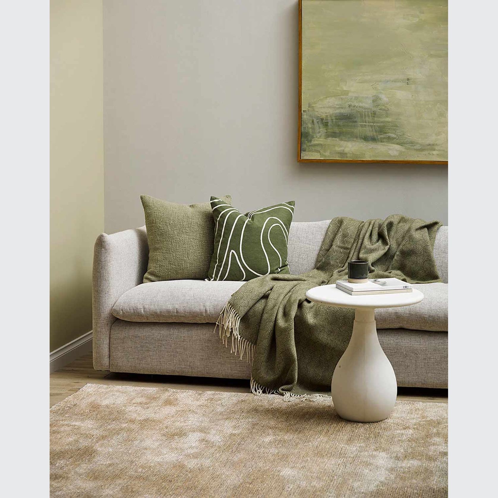 Baya Anchorage Floor Rug - Stone | Four Sizes gallery detail image