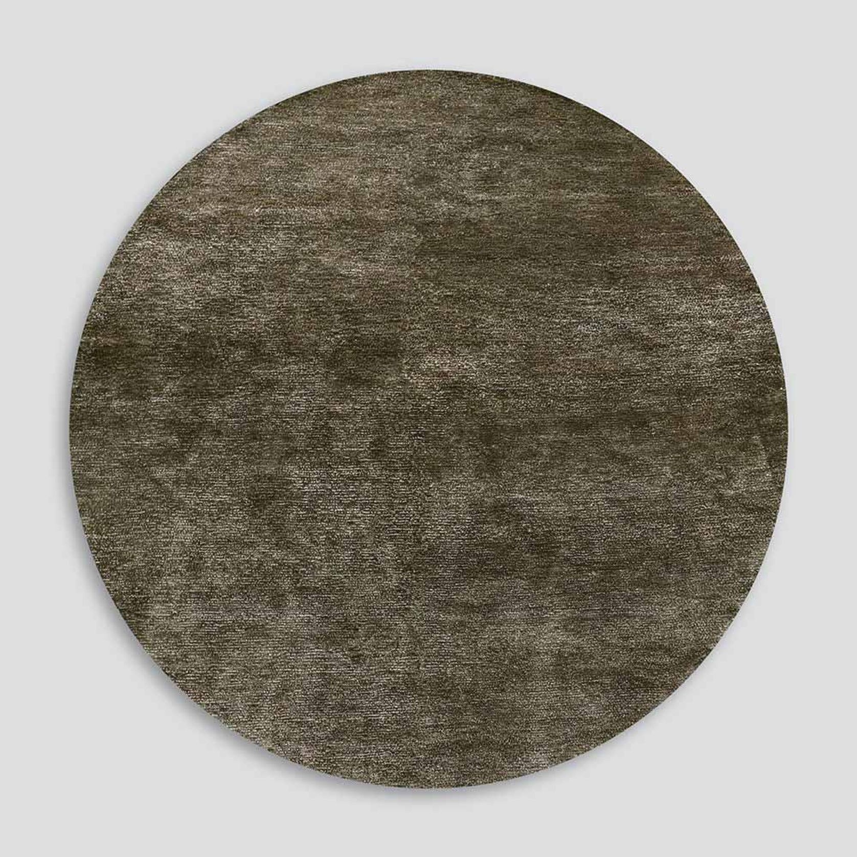 Baya Anchorage Round Floor Rug - Gravel gallery detail image
