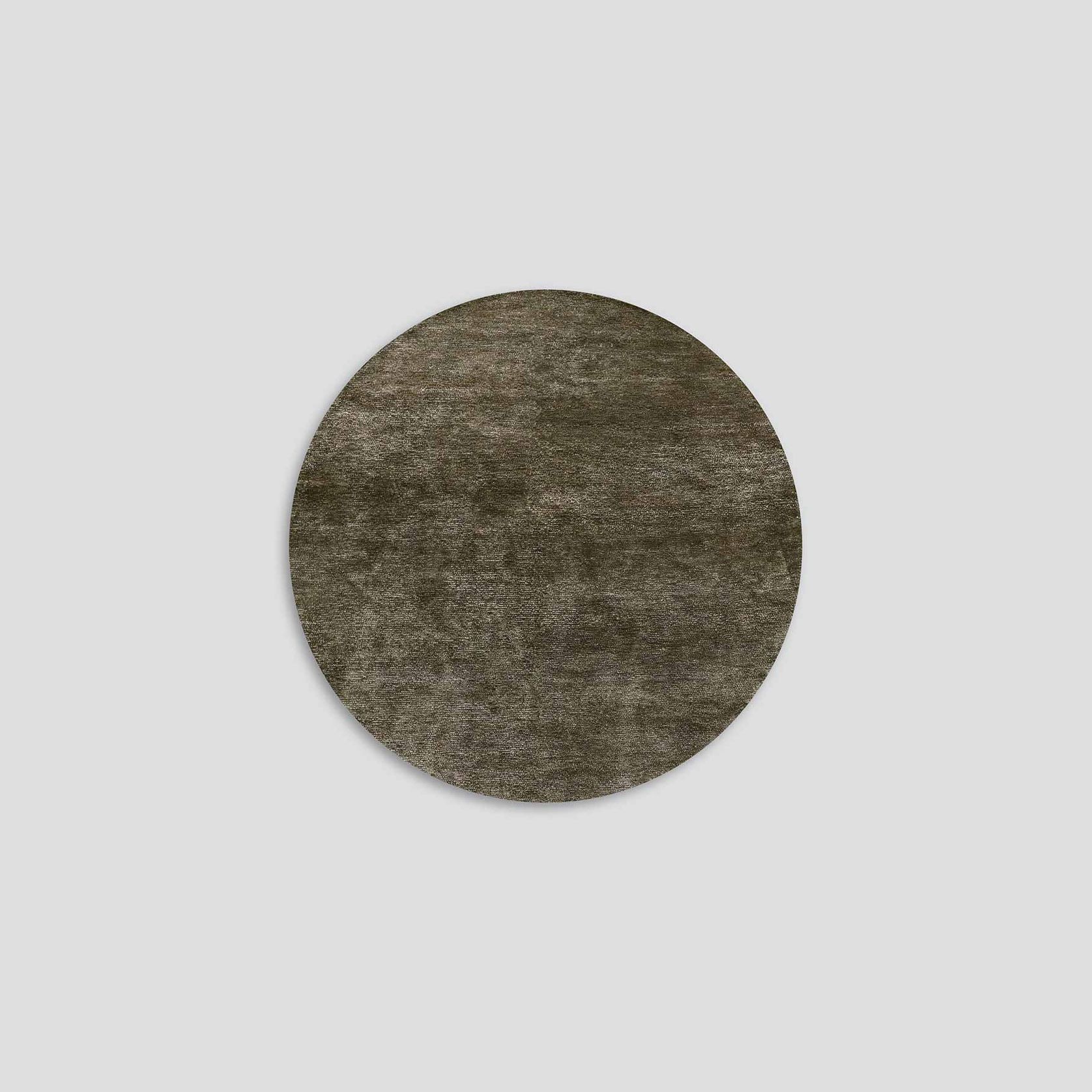 Baya Anchorage Round Floor Rug - Gravel gallery detail image