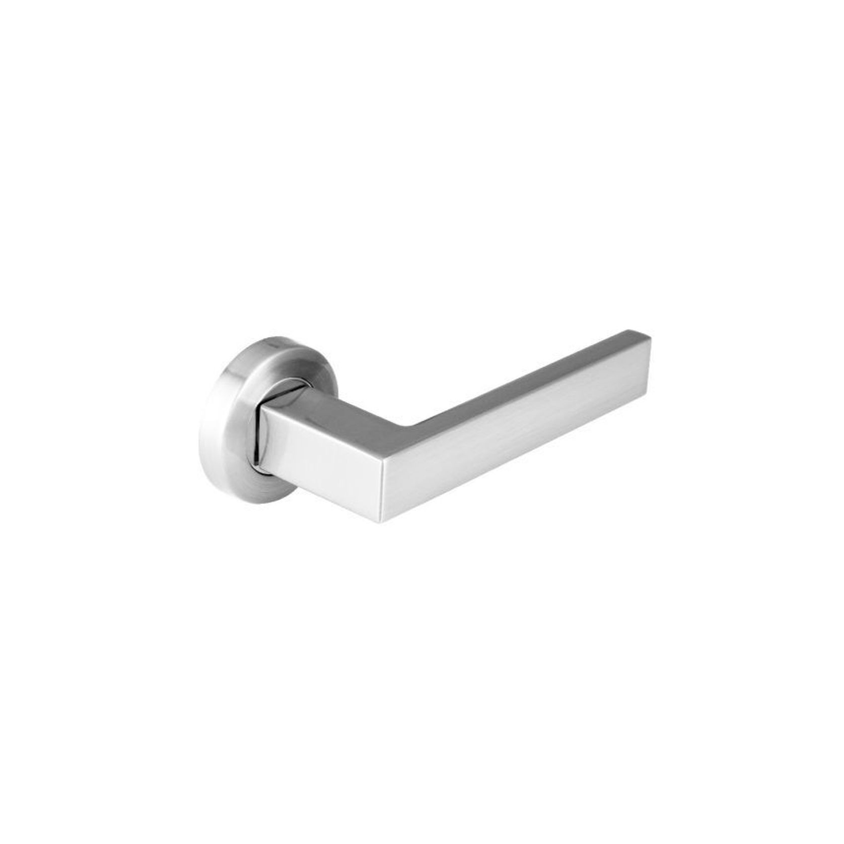 F1121L Lever Handle On Round Small Rose Brushed Nickel gallery detail image
