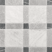 Gingham Tumbed Carrara, Cinder Grey and Nero gallery detail image