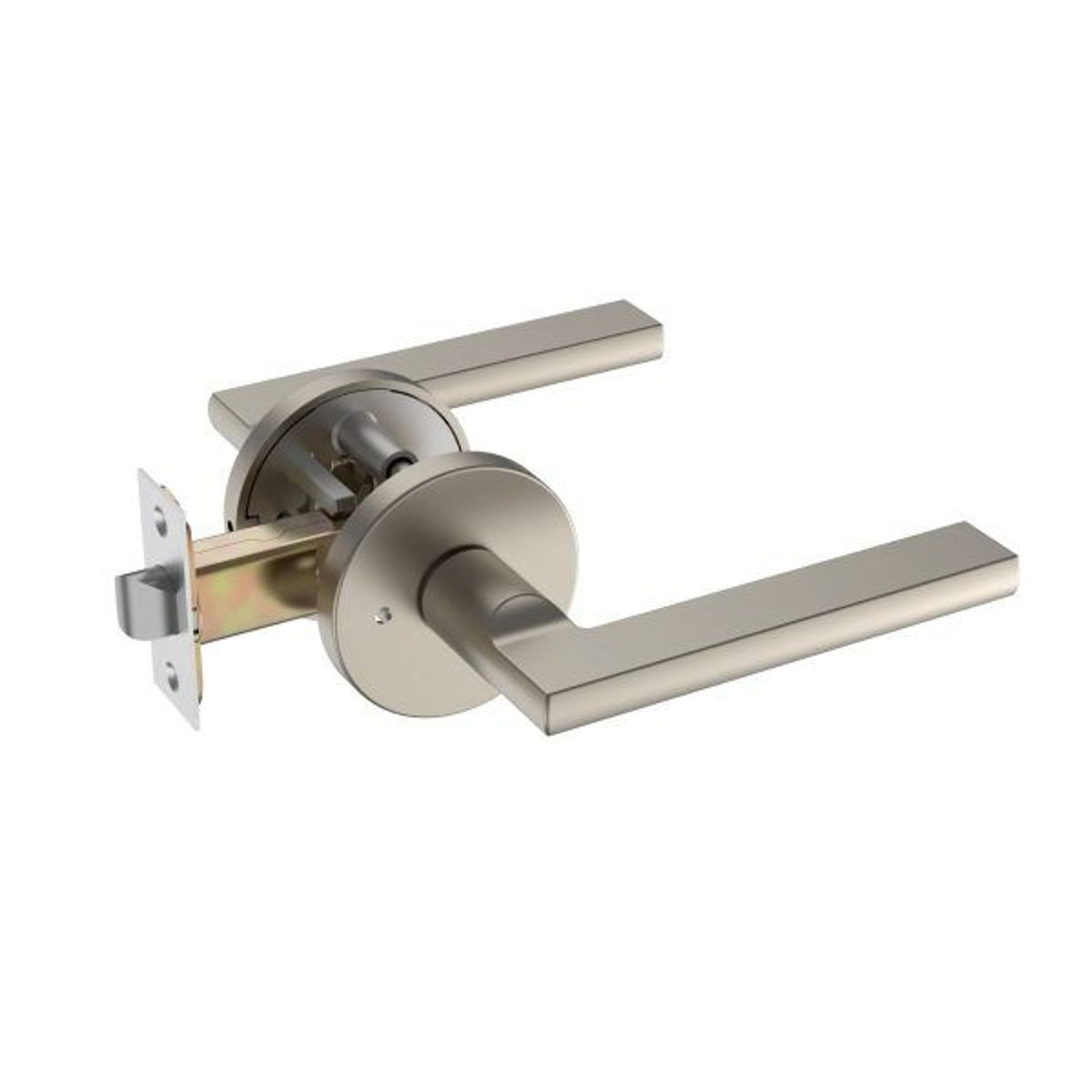 Raglan Lever Handle In Matt Brushed Nickel gallery detail image