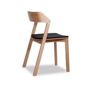 Merano Dining Chair - Natural Oak - Black Pad - by TON gallery detail image