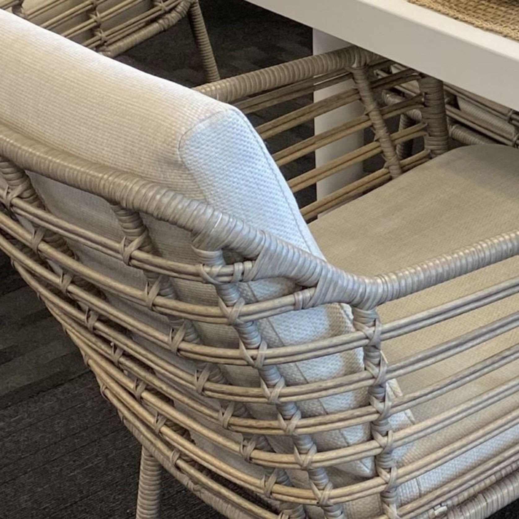 Belmore 7pc Aluminium and Rattan Outdoor Dining Set gallery detail image