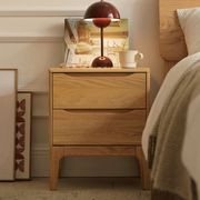 Berlin Natural Solid Oak Bedside Table gallery detail image