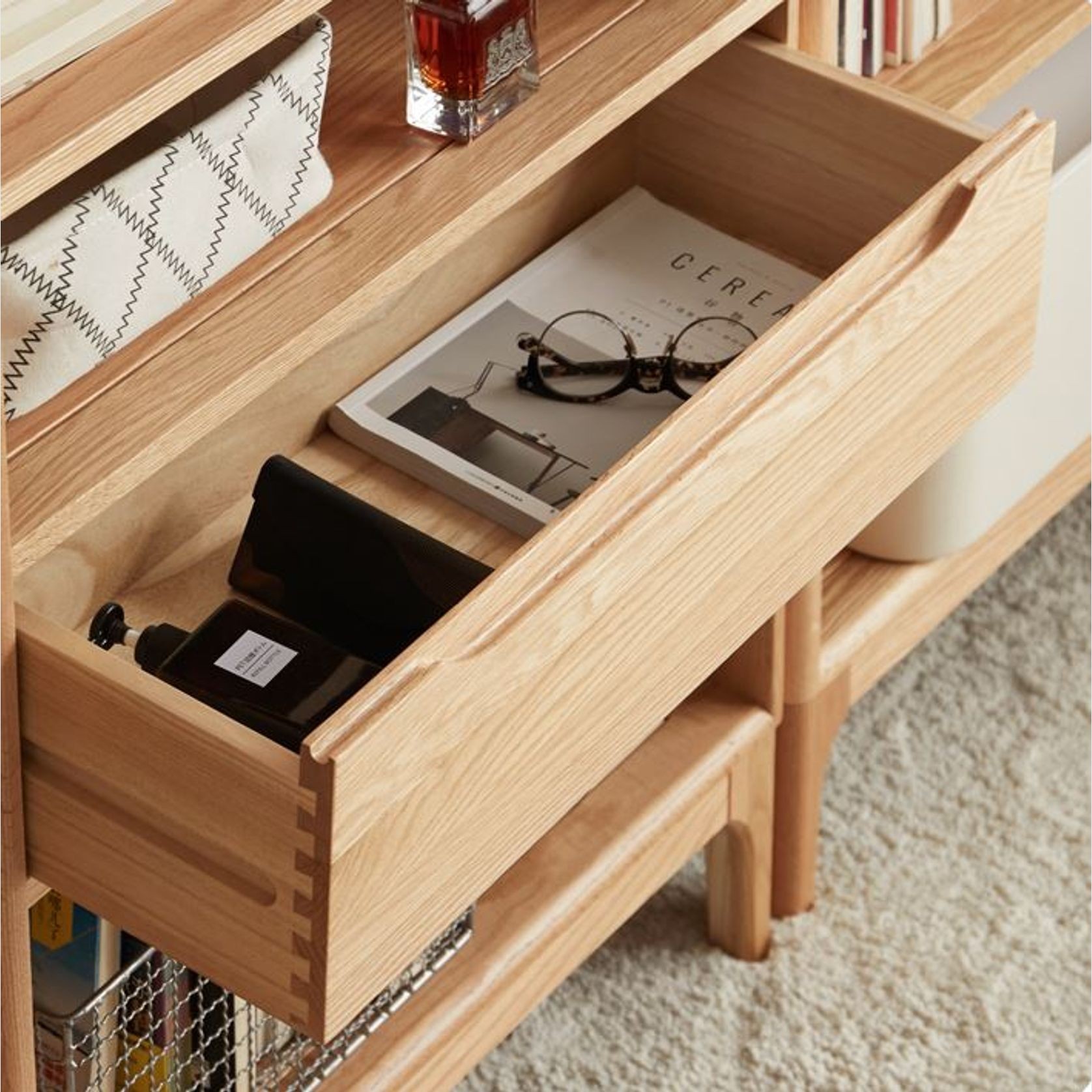 Berlin Natural Solid Oak Bookcase gallery detail image