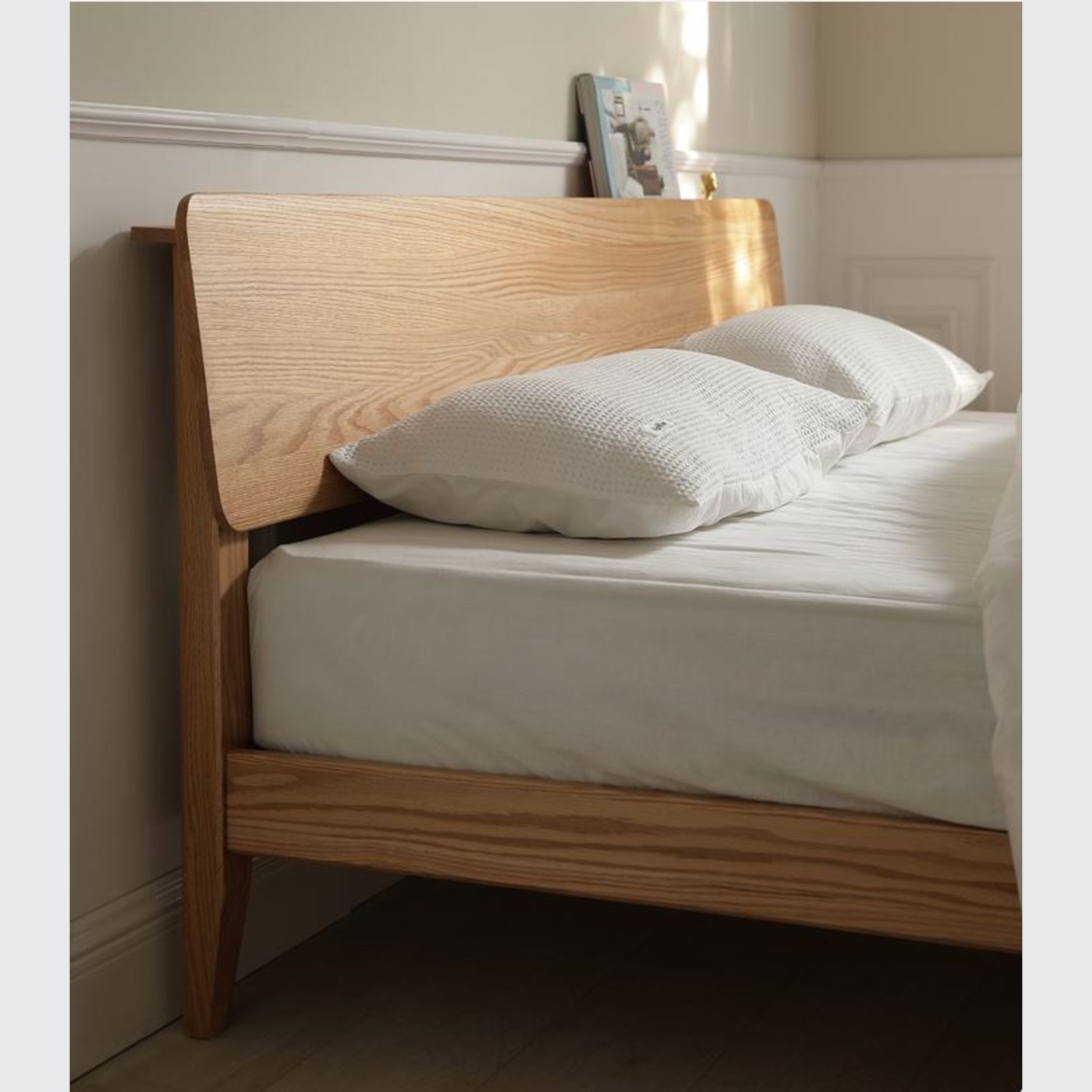 Berlin Natural Solid Oak Bed Frame gallery detail image