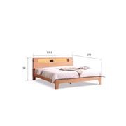 Bervas Natural Solid Oak Bed Frame gallery detail image