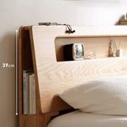 Bervas Natural Solid Oak Bed Frame gallery detail image