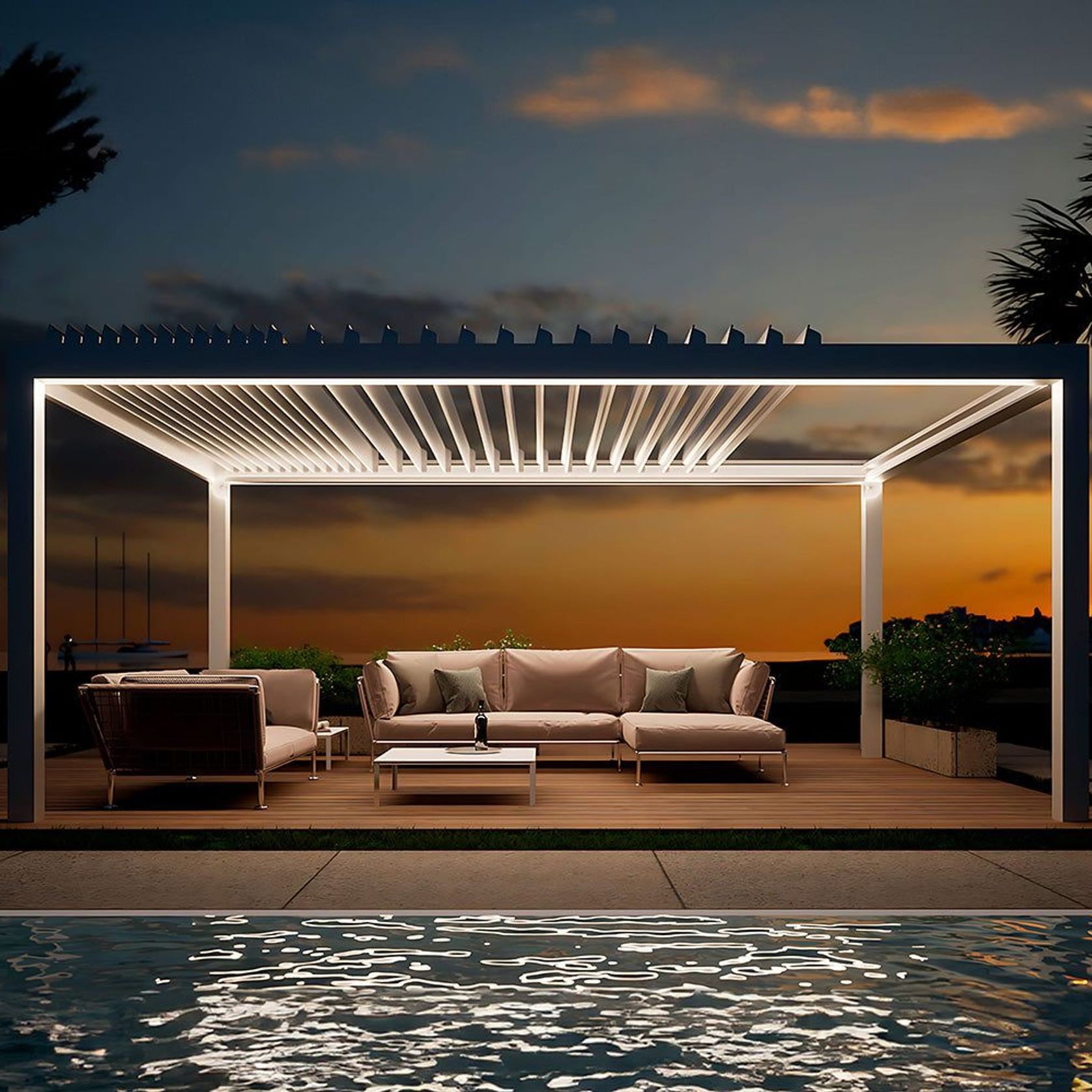Custom Retractable Louvred Pergola gallery detail image