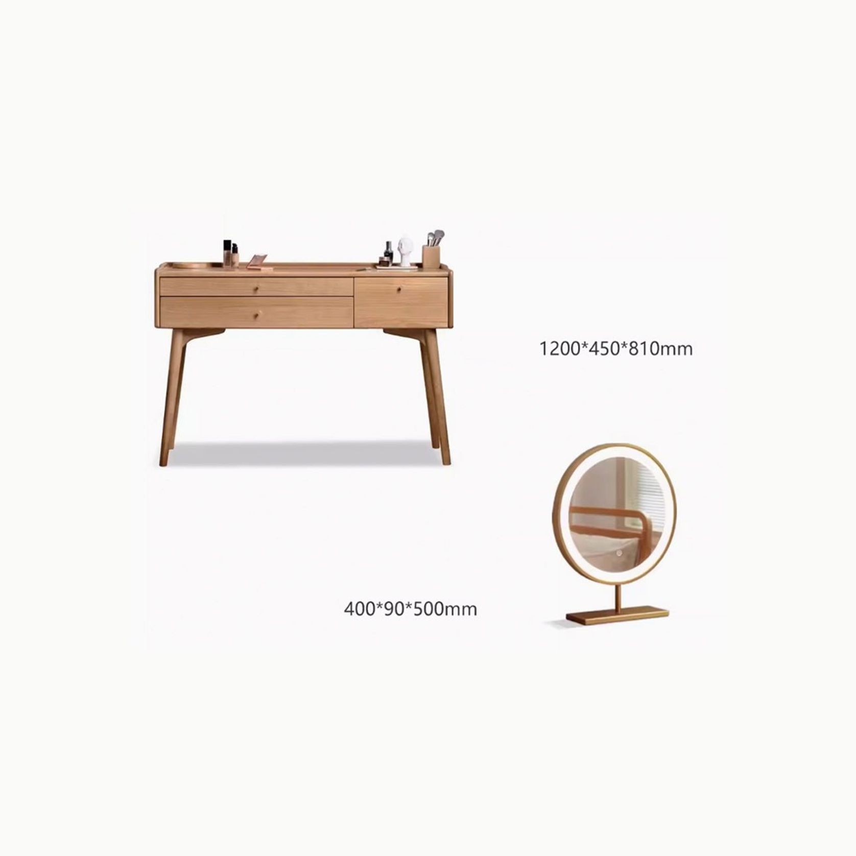 Beverley Natural Solid Ash Dressing Table gallery detail image