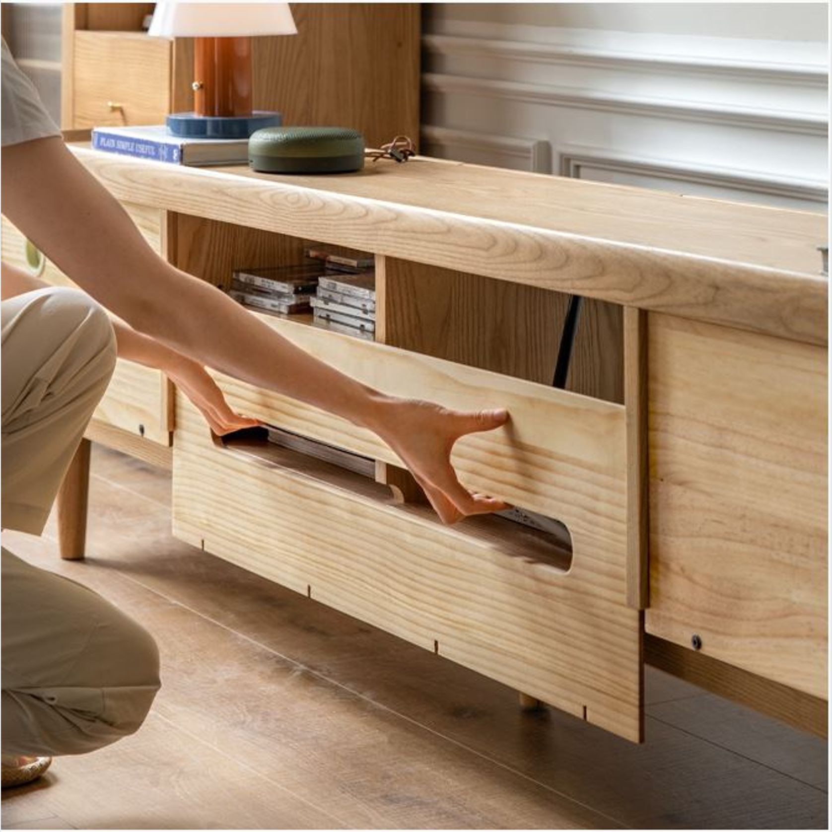 Beverley Natural Solid Oak Tv Unit gallery detail image