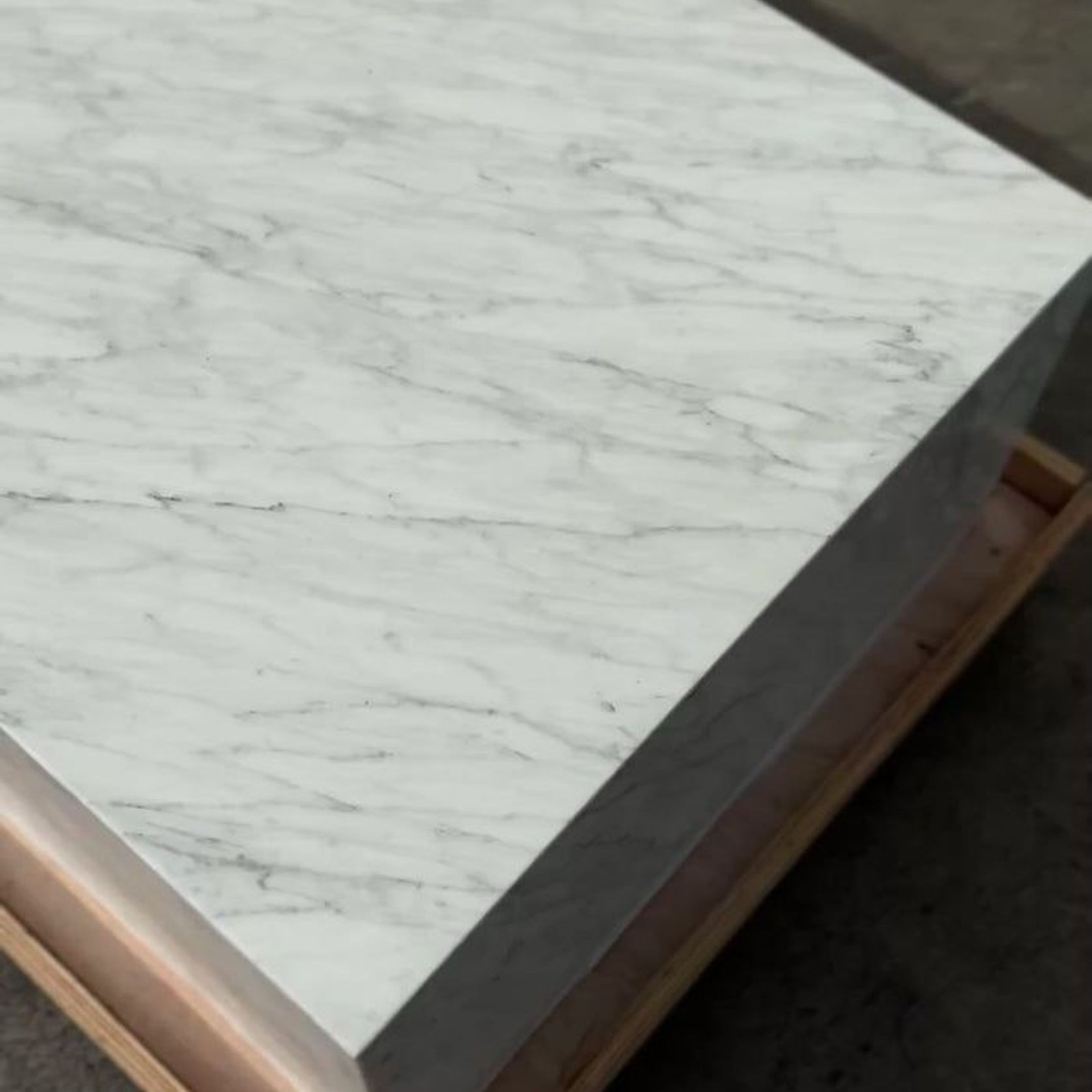 Block Coffee Table - Carrara Marble - Large | Natural Stone Co. gallery detail image