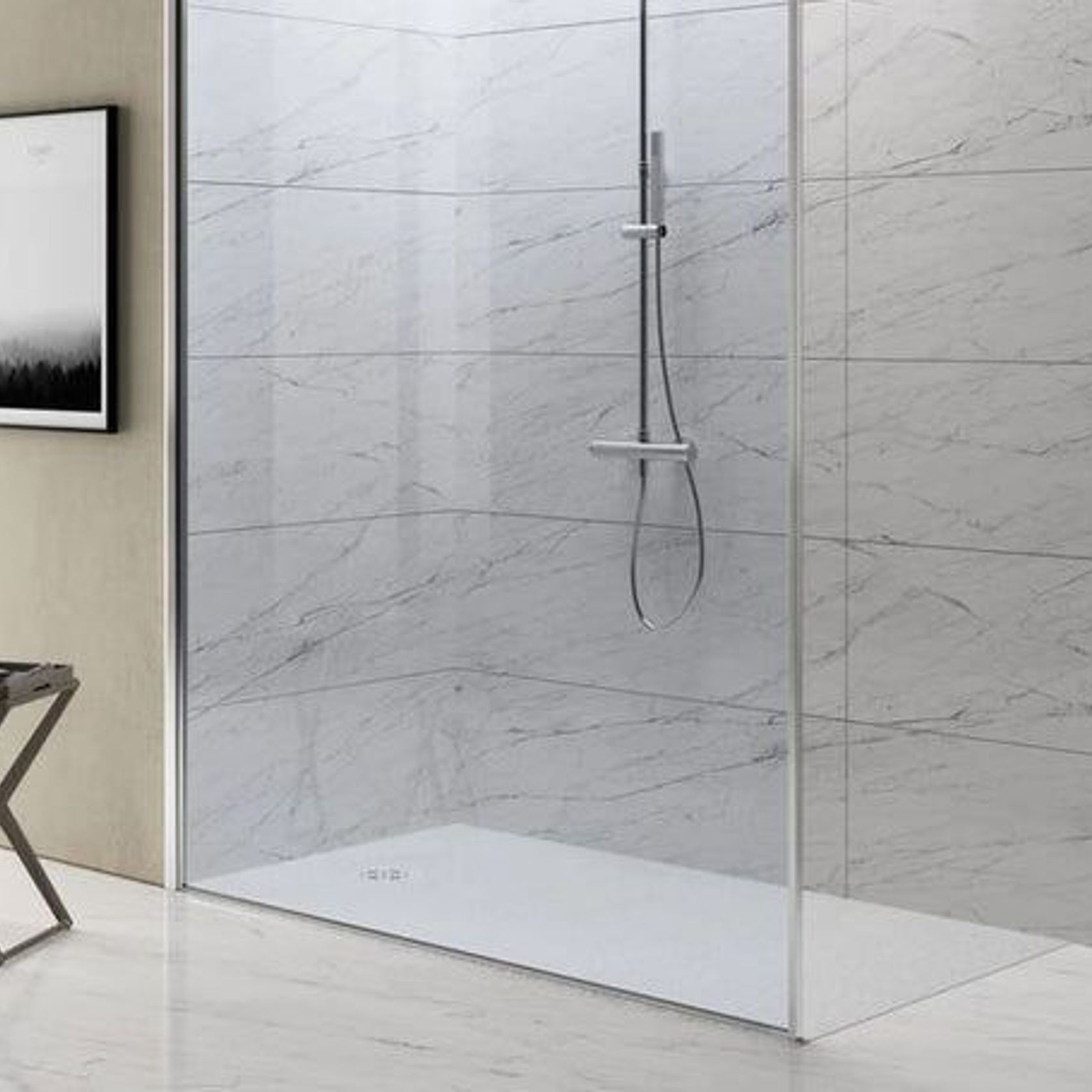Pietra Bianco Shower Floor gallery detail image