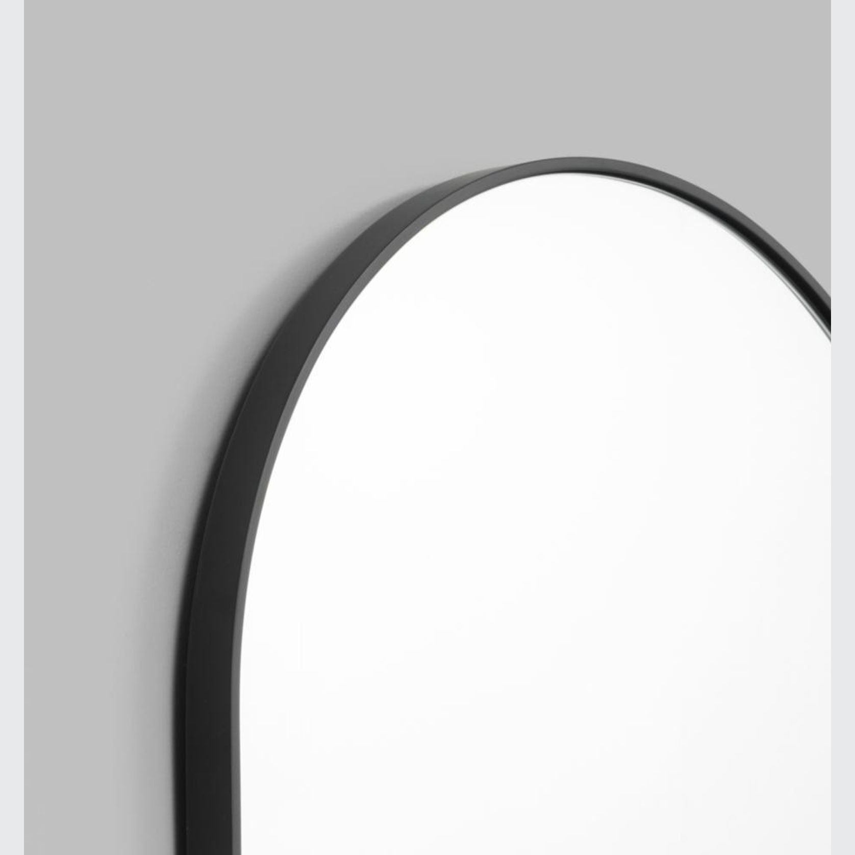 Bjorn Oval Mirror  Black 50 x 75 cm gallery detail image