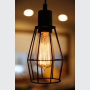 Industrial Cage Light - Black gallery detail image