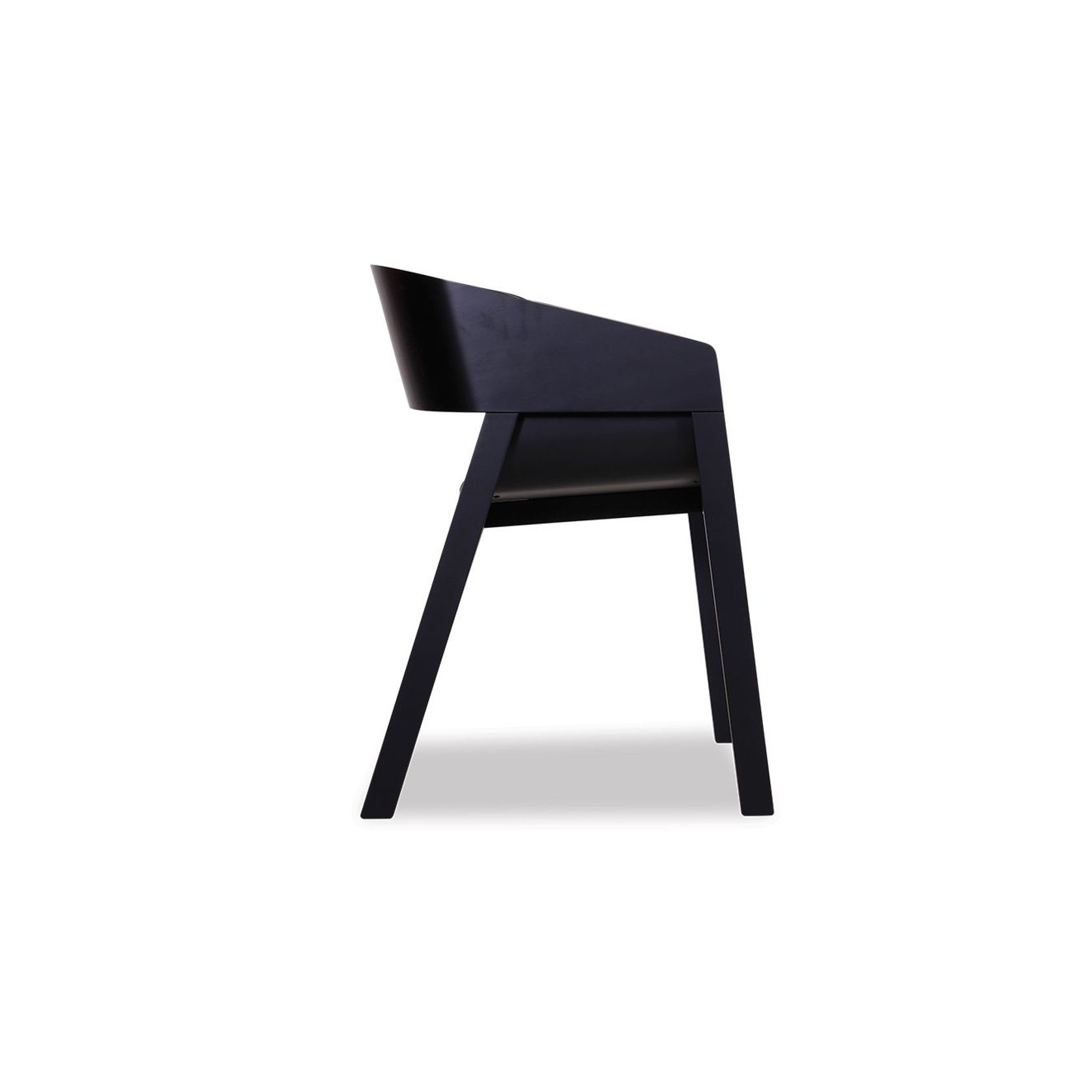 Merano Armchair - Black Stained - Black Pad - by TON gallery detail image