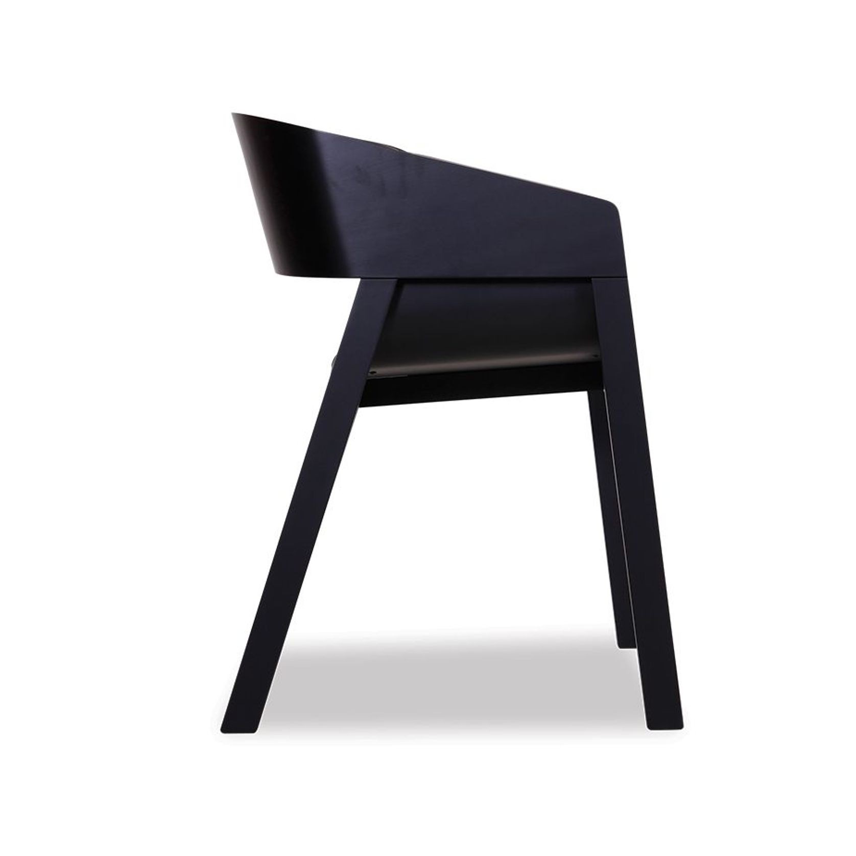 Merano Armchair - Black Stained - Black Pad - by TON gallery detail image